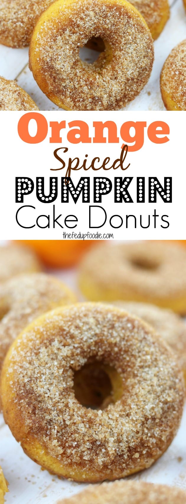 Orange Spiced Pumpkin Cake Donuts is an easy, family favorite recipe that will delight your taste buds. Hints of refreshing orange are nestled in fluffy pumpkin cake and top with cinnamon sugar. Made with healthy ingredients, this is one of the best baked donuts ever!
