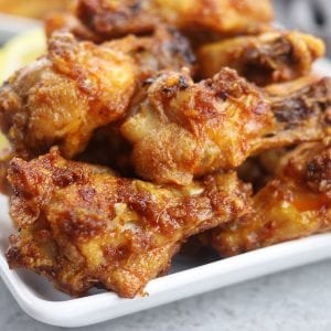 Crispy and baked, these Smokey Lemon Garlic Wings have the subtle flavor of smoked paprika combined with a brightness of lemon and savoriness of garlic. Perfect for game day or a family favorite on movie night!