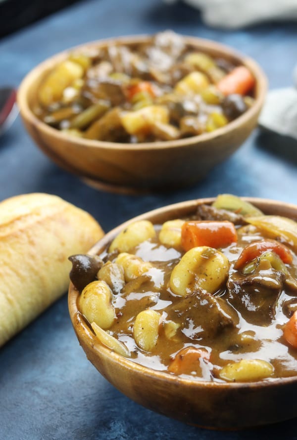 Italian Beef Stew recipe has melt in your mouth tender beef, a rich sauce with the tastes of Italy, tender gnocchi and hearty veggies. The best comfort meal on chilly days and a favorite for family meals. 