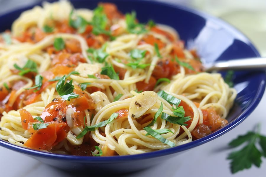 How To Make The Best Simple Angel Hair Pasta- The Fed Up Foodie