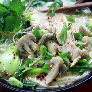 Green Curry Coconut Chicken Soup