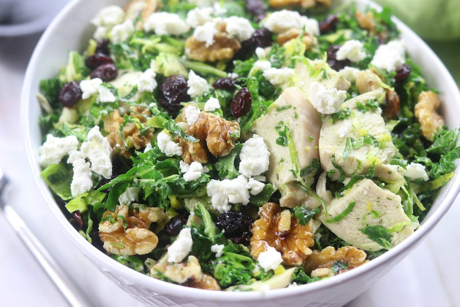 Kale and Brussels Sprouts Salad