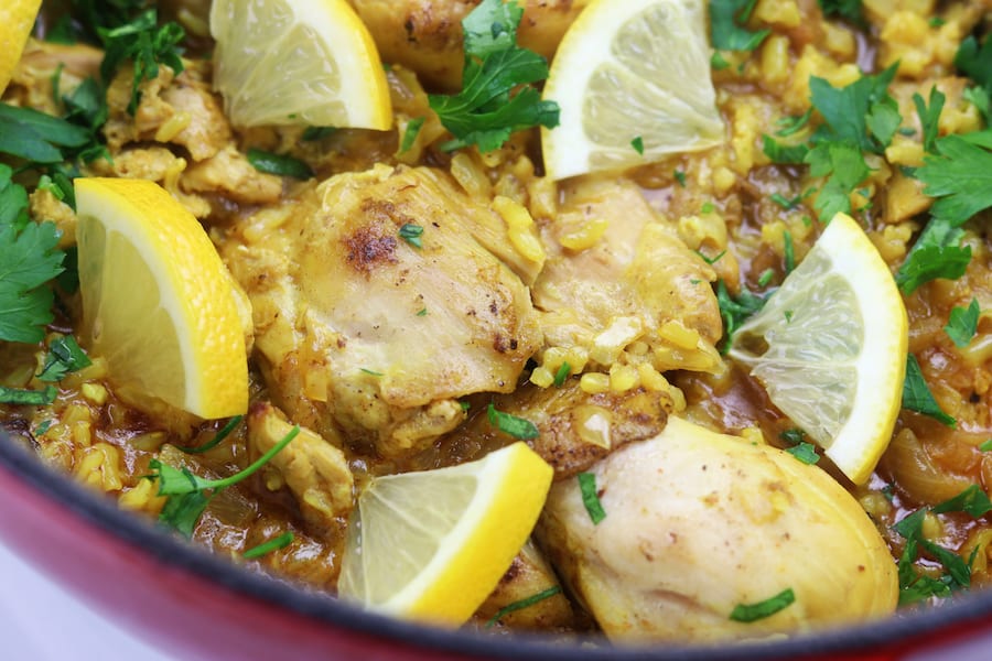 One Pot Lemon Chicken and Rice 