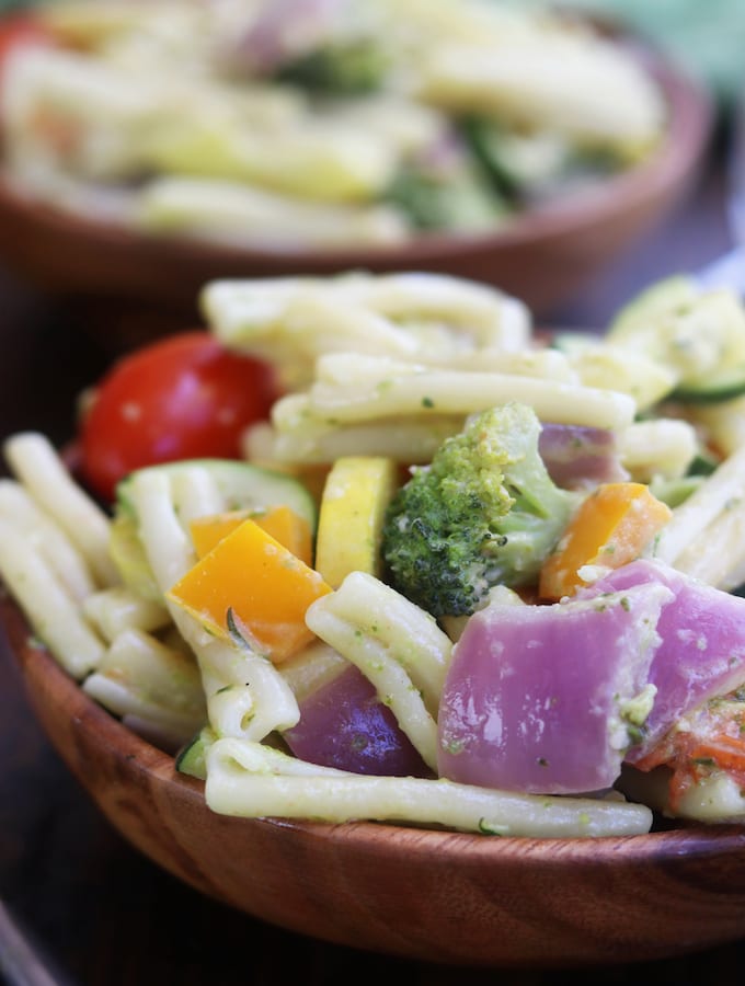 Creamy Pesto Vegetable Pasta