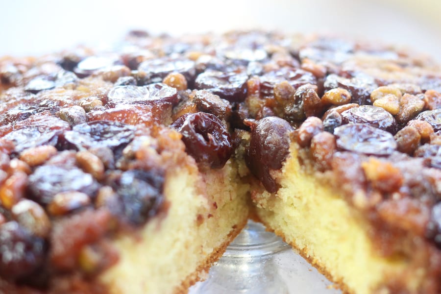 Cherry Upside Down Cake with Frozen Cherries 