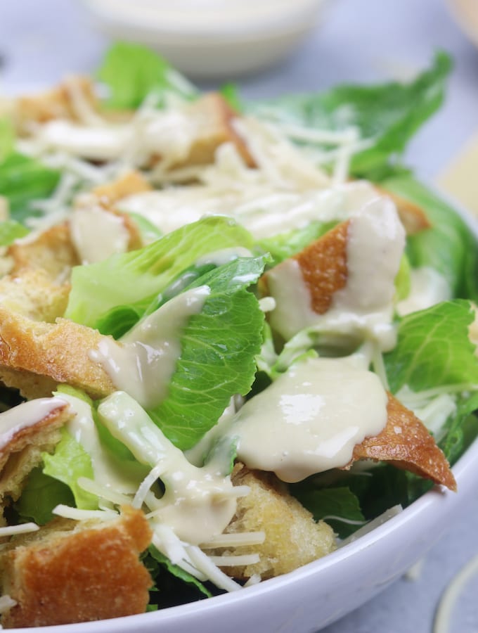Chicken Caesar Salad with Homemade Croutons
