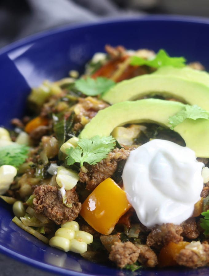 Veggie Loaded Low-Carb Taco Casserole