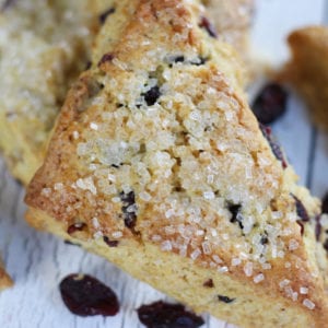 Cranberry Orange Scones Recipe with dried cranberries