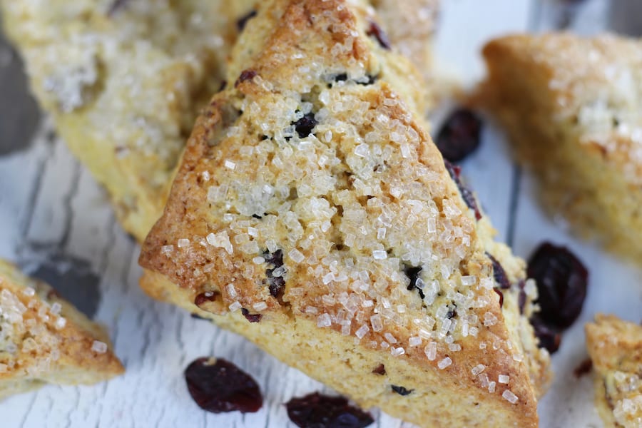Cranberry Orange Scones Recipe with dried cranberries