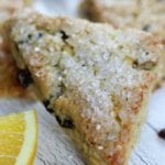 Orange Cranberry Scones with Sparkling Sugar