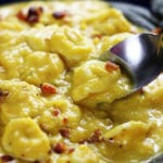 Spoonful of Slow Cooker Creamy Butternut Tortellini Soup.