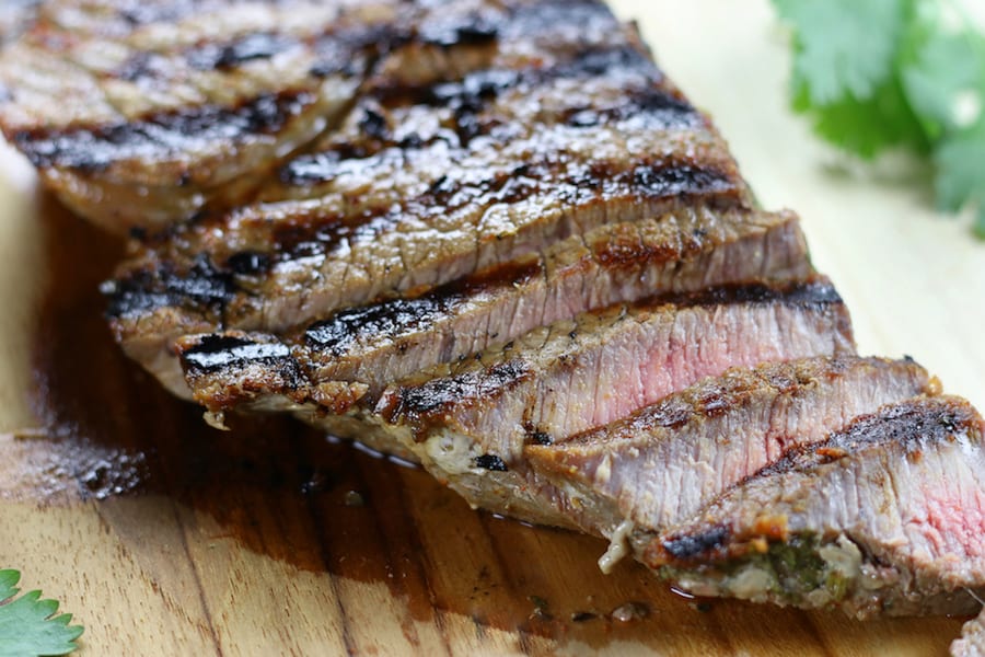 Carne Asada Meat Recipe grilled into slices.