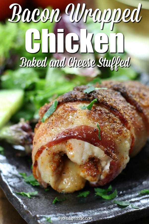 This Bacon Wrapped Chicken recipe creates incredibly moist and flavorful meat with the added bonus of being stuffed with cheese. Comes together very quickly and disappears even faster. 
#BaconWrappedChicken #BakedChicken #StuffedChickenMeal #BaconWrappedChickenWithBrownSugar 
https://www.thefedupfoodie.com