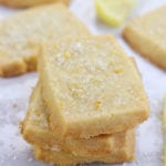 Stack of Lemon Shortbread Cookies