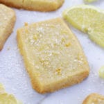 Overhead photo of a cookie from Lemon Shortbread Recipe.