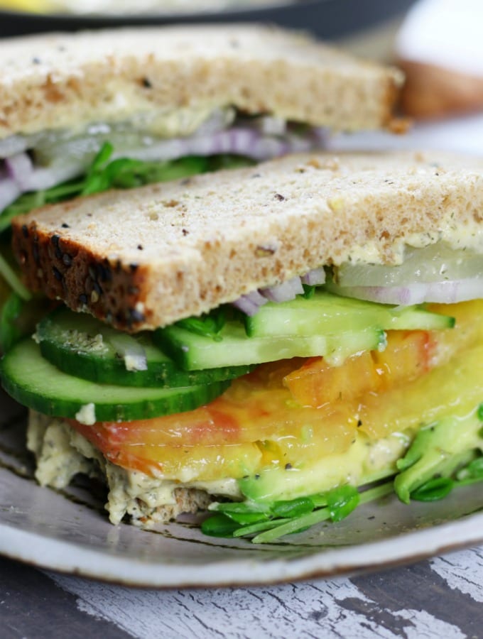 Mediterranean Veggie Sandwich