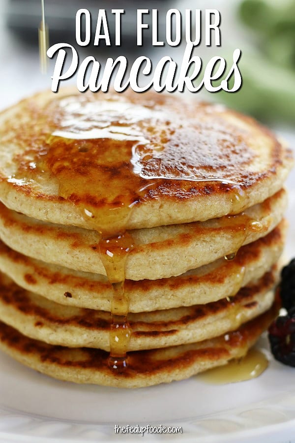 Oat Flour Pancakes recipe creates healthy and fluffy pancakes that are completely irresistible. Super easy to make, very fast and absolultey no guilt.
#OatFlourPancakes #HealthyPancakes #HomemadePancakes #OatmealPancakes https://www.thefedupfoodie.com