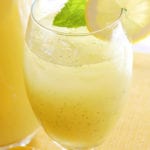 Vodka Honey Lemonade in a glass with mint and Lemon slice.