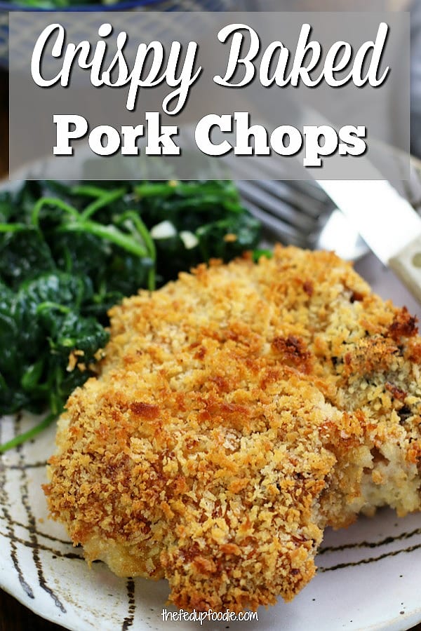 The best Crispy Oven Baked Pork Chops with extra crunchy crust. This recipe is special enough for a dinner party but easy enough for a weeknight dinner. My family loves the extra crunch.
#PorkChopRecipes #PorkChops #PorkChopsInTheOven #BakedPorkChops
https://www.thefedupfoodie.com