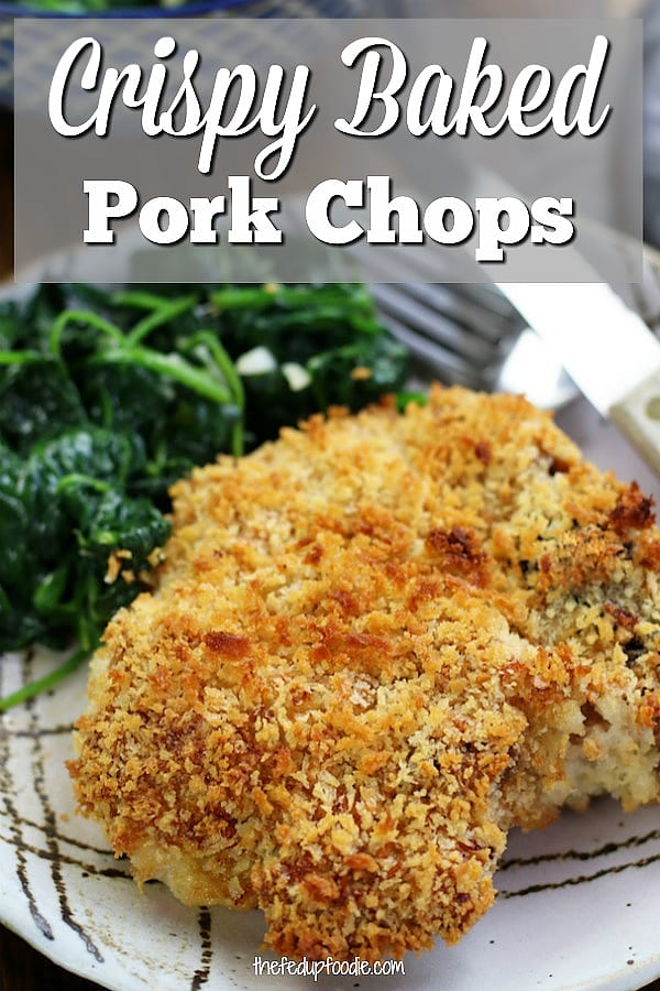 The best Crispy Oven Baked Pork Chops with extra crunchy crust. This recipe is special enough for a dinner party but easy enough for a weeknight dinner. My family loves the extra crunch.
#PorkChopRecipes #PorkChops #PorkChopsInTheOven #BakedPorkChops
https://www.thefedupfoodie.com
