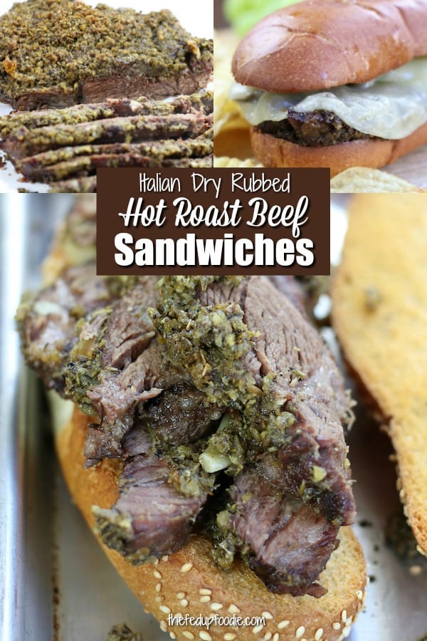Italian spiced slowed cooked beef in a toasted hoagie roll with melted provolone makes this Hot Roast Beef Sandwich insanely scrumptious. #HotRoastBeefSandwich #OvenBakedHotRoastBeefSandwich #RoastBeefSandwich #RoastBeefSandwichRecipes https://www.thefedupfoodie.com