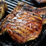 Oven Baked Pork Chops that just came out of the broiler.