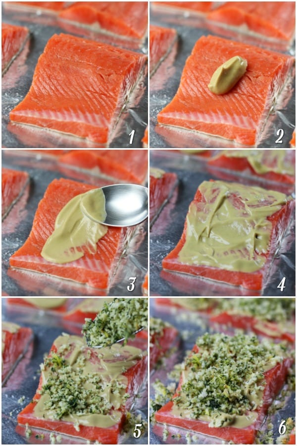 Steps of How To Make Baked Panko Salmon