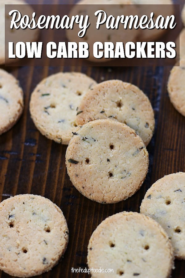 Rosemary Parmesan Low Carb Crackers recipe is a crispy and flavorful gluten-free snack that helps to eliminate the cravings of a low carb diet. These crackers are fast, easy and absolutely delicious. 
#LowCarbSnacks #LowCarbRecipes #BestLowCarbCrackers #EasyCrackers https://www.thefedupfoodie.com