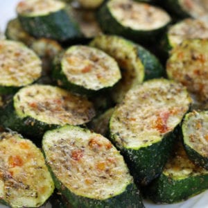 Roasted Zucchini with parmesan and herbs.
