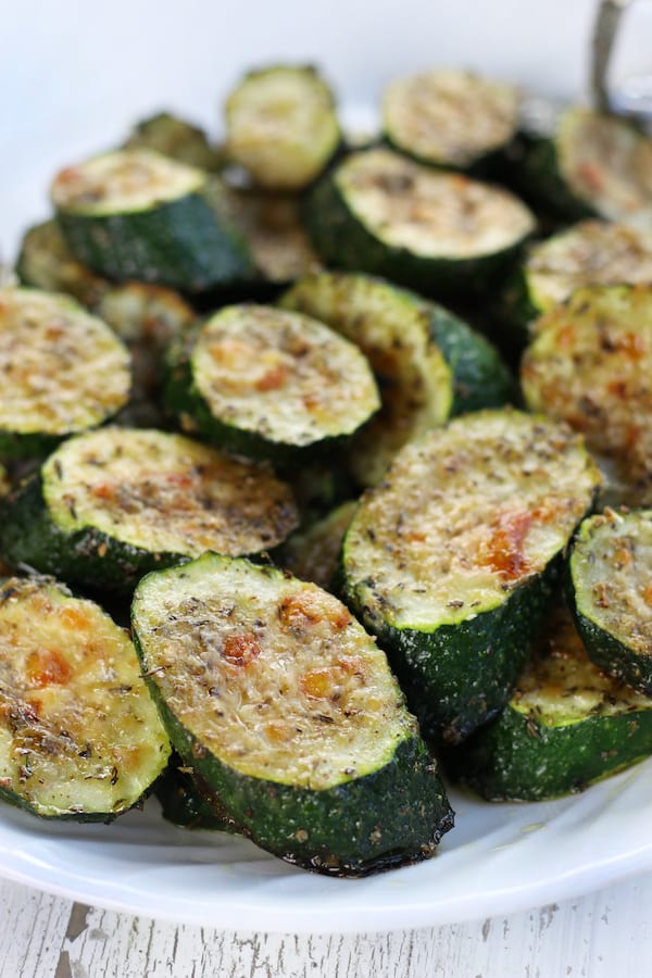 Roasted Zucchini with parmesan and herbs.