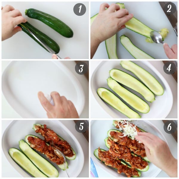 Step by Step guide on How To Make Italian Chicken Zucchini Boats.