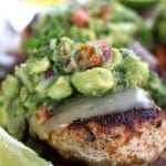 Seared chicken breast from Chicken Guacamole Dinner recipe.