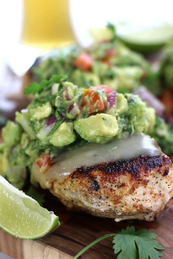 Seared chicken breast from Chicken Guacamole Dinner recipe.