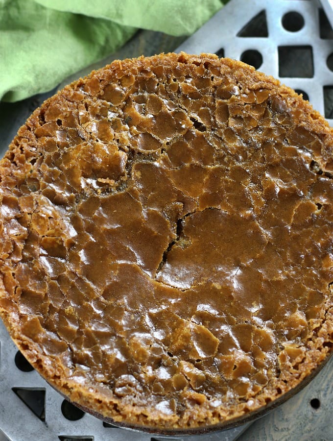 Mom's Old Fashioned Swedish Apple Cake with crackly caramel top.