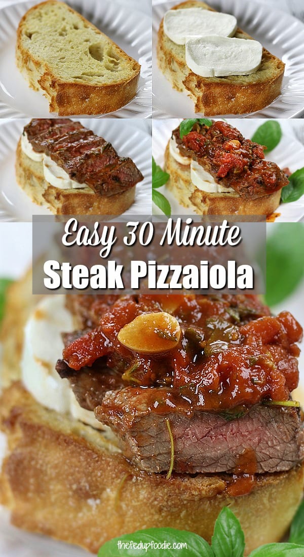 Bursting with Italian flavors and easy enough for a weeknight feast, garlic toast covered with Steak Pizzaiola makes for a delicious Italian sandwich.
#SteakPizzaiola #ItalianRecipes #HotSandwich #EasyDinnerRecipes https://www.thefedupfoodie.com/