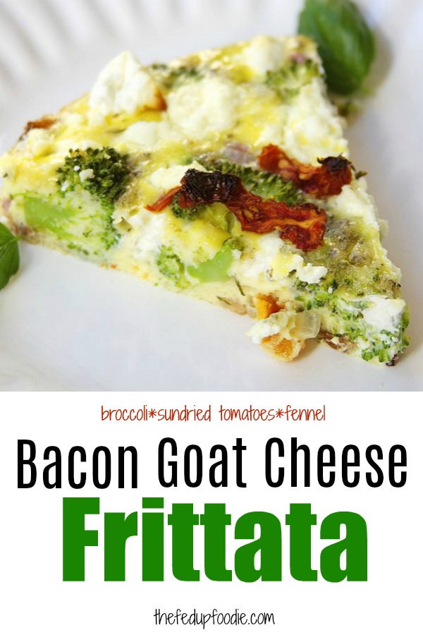 Bacon Goat Cheese Frittata is a great make ahead breakfast. Super easy and tasty, perfect for lazy mornings. 
#FrittataRecipe #MakeAheadBreakfast #HealthyBreakfast #EggBreakfast
https://www.thefedupfoodie.com