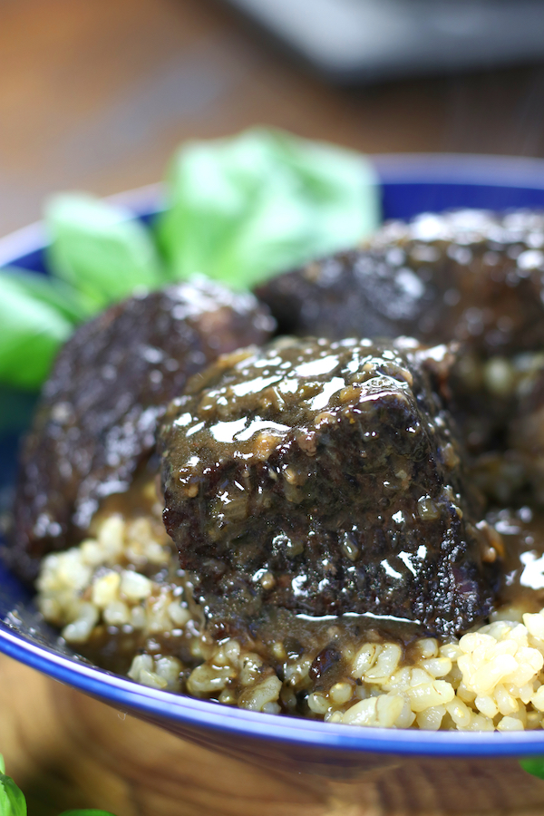 A serving of Beef Stew with Red Wine.