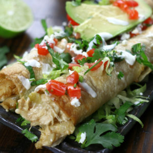 A serving from Flautas Recipe.