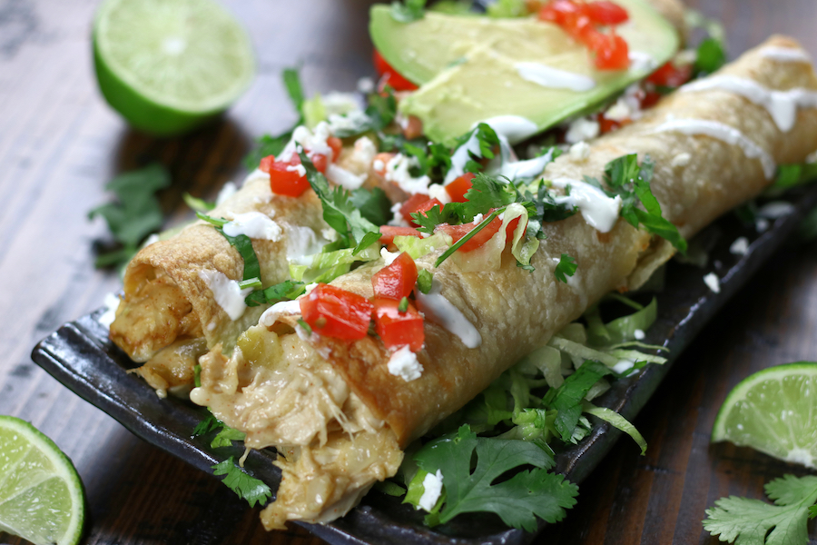 A serving from Flautas Recipe.