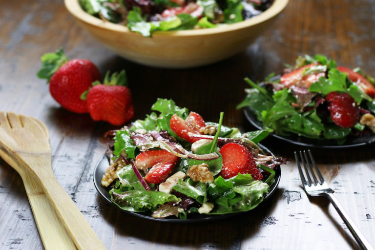 How To Make Bright and Flavorful Strawberry Walnut Salad