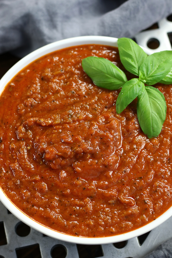 Overhead photo of Napoli Sauce Recipe.