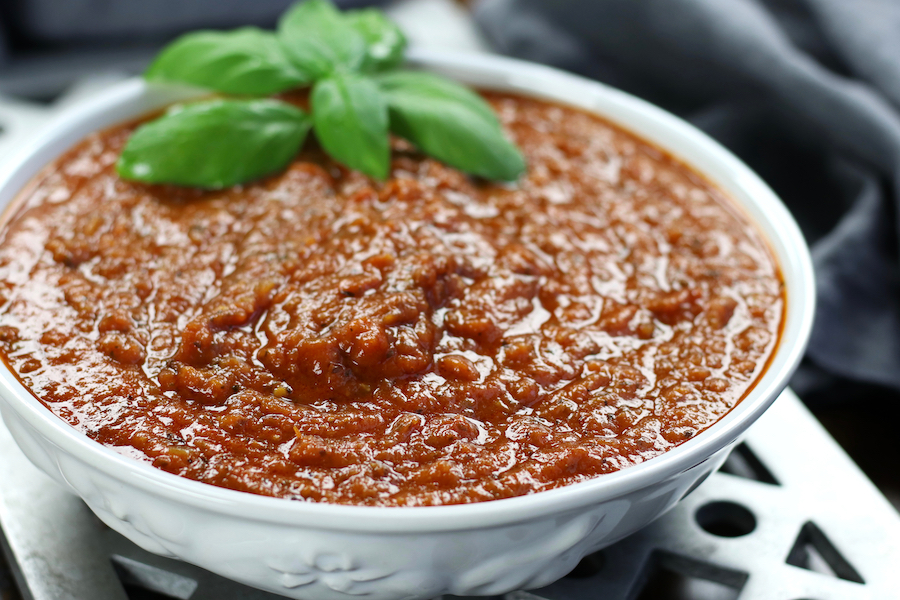 Freshly made Napolitana Sauce Recipe in a bowl.