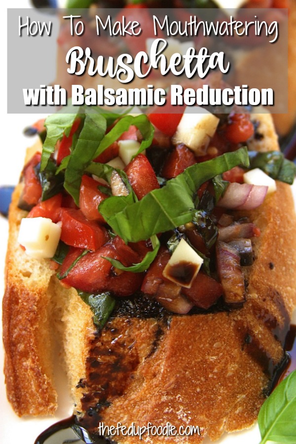 Tomato Bruschetta has creamy mozzarella and a tangy sweet Balsamic Reduction. This Bruschetta Appetizer is absolutely mouthwatering and perfect for summer days.
#BruschettaRecipe #BruschettaAppetizers #TomatoBruschettaWithMozzarella https://www.thefedupfoodie.com