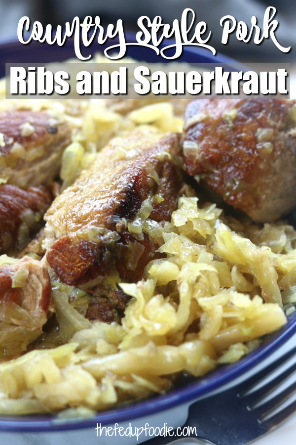 An absolute comfort meal, Country Style Pork Spare Ribs and Sauerkraut recipe creates extremely tender caramelized pork nestled into tangy sauerkraut. With just 3 ingredients and 2 steps this family favorite recipe is an extremely easy slow cooked meal.
#CountryStylePorkRibs #RibsandSauerkraut #PorkRibsandSauerkraut https://www.thefedupfoodie.com