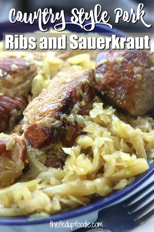 An absolute comfort meal, Country Style Pork Spare Ribs and Sauerkraut recipe creates extremely tender caramelized pork nestled into tangy sauerkraut. With just 3 ingredients and 2 steps this family favorite recipe is an extremely easy slow cooked meal.
#CountryStylePorkRibs #RibsandSauerkraut #PorkRibsandSauerkraut https://www.thefedupfoodie.com