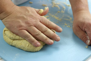 Kneading of Pici Dough.