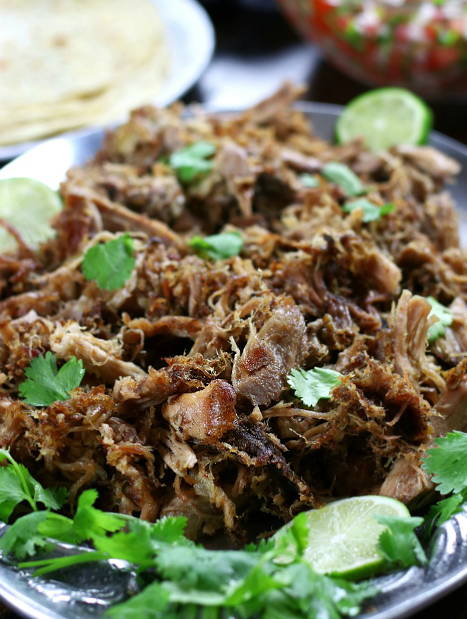 Shredded Pork from Husband Approved Carnitas recipe.