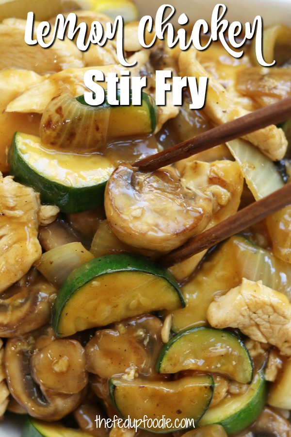 Bright and citrusy, this Lemon Chicken Stir Fry is perfect for a quick and healthy dinner. Good bye take out, say hello to your new healthy decadence.
#StirFryRecipes #StirFrySauce #StirFryRecipesChicken #HealthyStirFry #EasyStirFry
https://www.thefedupfoodie.com