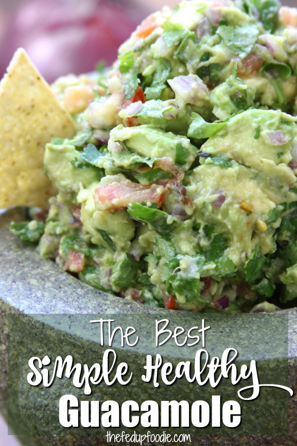 Simple Healthy Guacamole Pinterest Image