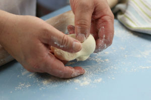 Forming Flour Tortilla Dough Into a Disk